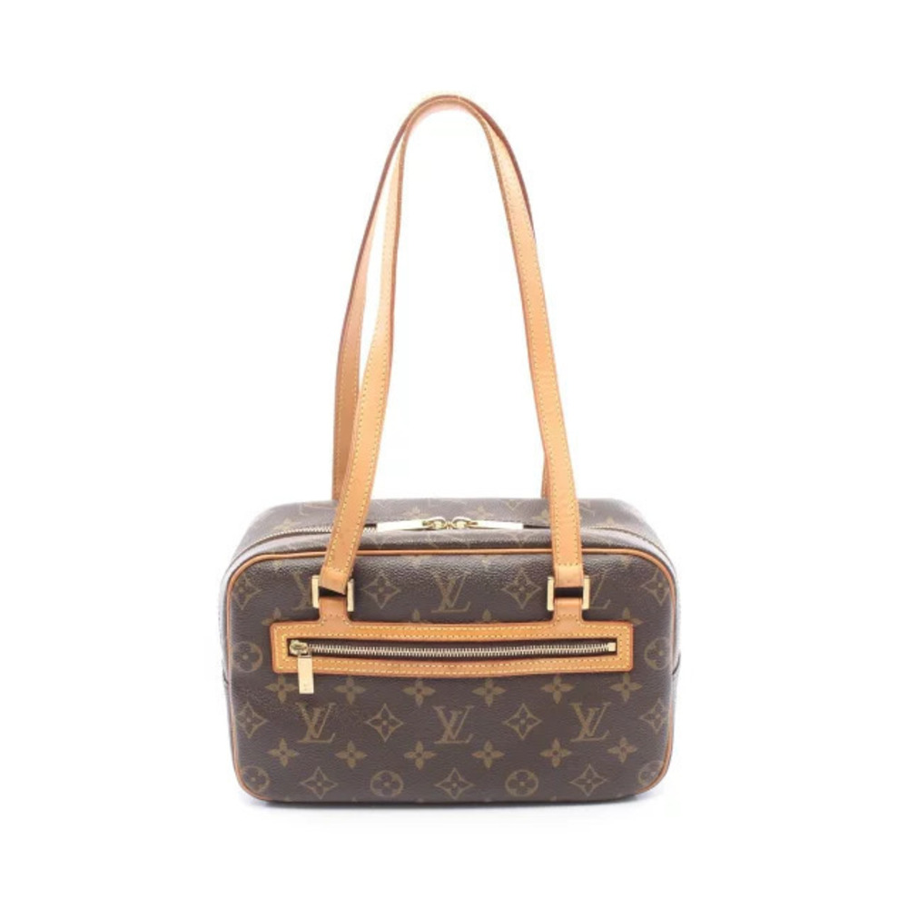 Louis Vuitton Cite Shoulder Bag Canvas Leather Monogram Brown